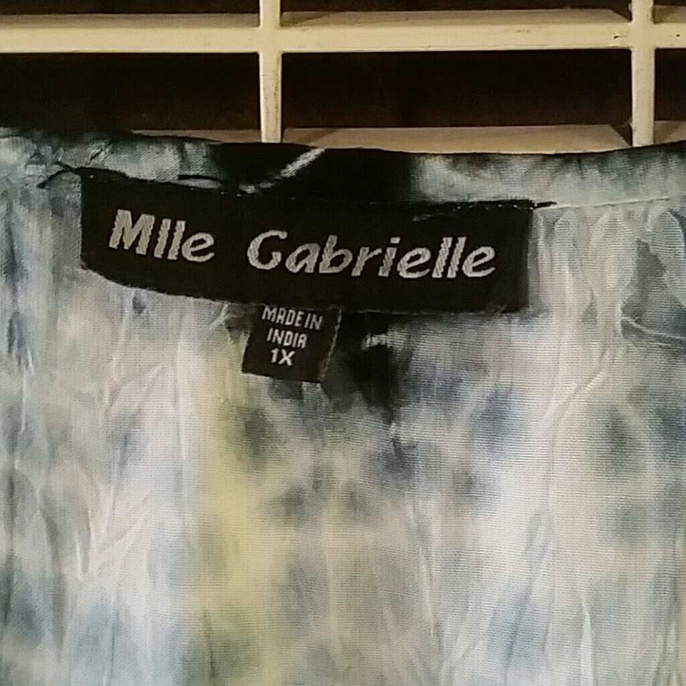 ♋Mlle Gabrielle Tie Dye Boho Plus Size Midi Dress or Tunic - Picture 3 of 5
